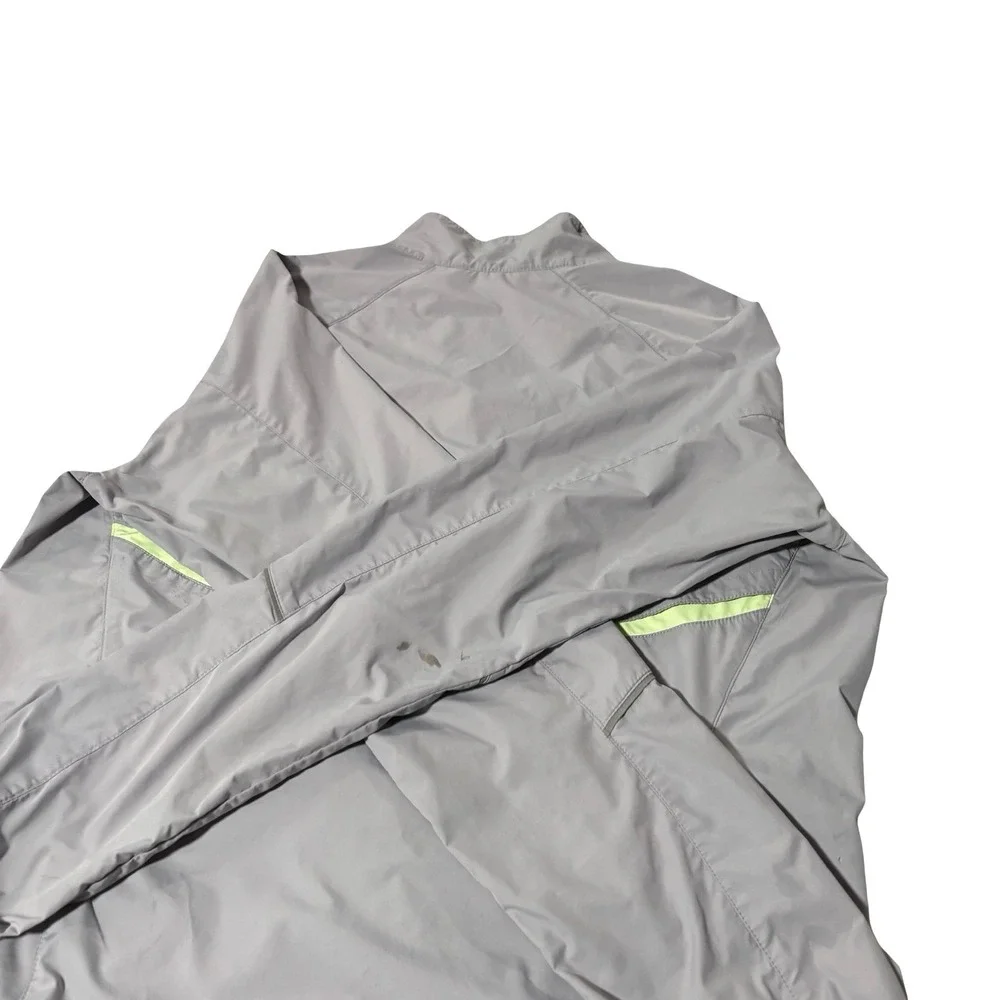 Nike Women's Zip Up‎ Windbreaker Jacket Gray *Stained* Size Large 21 x 27